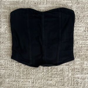 Black Strapless Corset Top